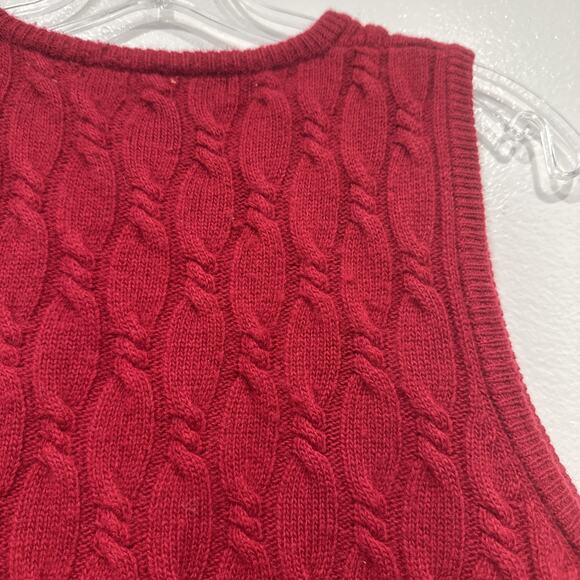 Vintage Nina Patrick Lambswool Angora Blend Sweater Vest Women’s Size Medium Red - Picture 7 of 7